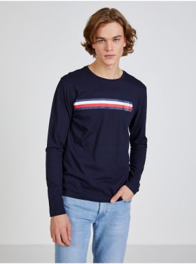 Dark blue Mens T-Shirt Tommy Hilfiger Sliced Bar - Men