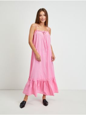 Pink loose midishdresses for hangers ONLY Allie - Women