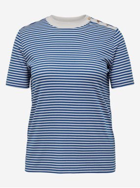 Blue Striped T-Shirt ONLY CARMAKOMA Cindie - Women