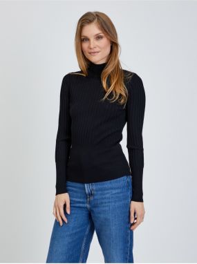 Black Ribbed Sweater ORSAY - Women