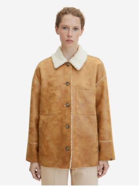 Light brown women's jacket with faux fur Tom Tailor - Women