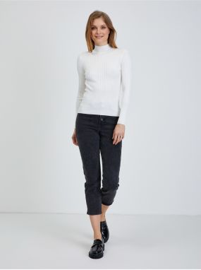 Cream ribbed sweater ORSAY - Women