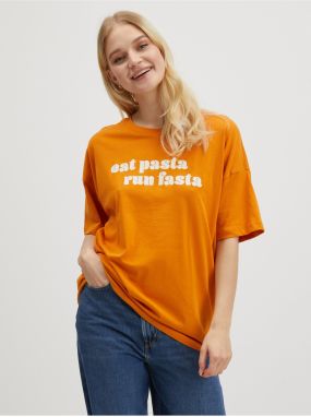 Orange Womens Oversize T-Shirt Noisy May Ida - Women