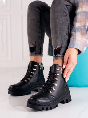 Black ankle boots trapper W. Potocki