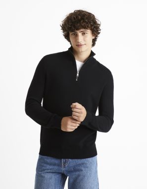 Celio Sweater Celim with zipper collar - Men
