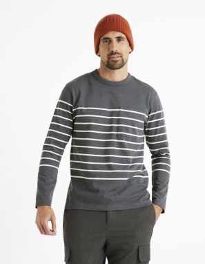 Celio Striped T-shirt Veboxmlr - Men