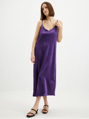 Purple Ladies Satin Midishdresses for Straps ONLY Cosmo - Women