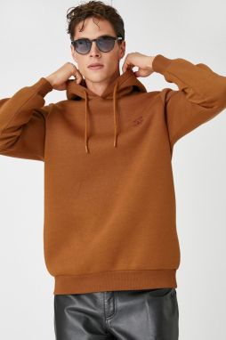 Koton Dog Embroidered Sweatshirt Hooded