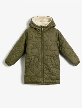 Koton Long Down Jacket With Plush Lined