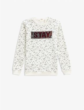 Koton Long Sleeve Sweatshirt Printed Crew Neck Cotton