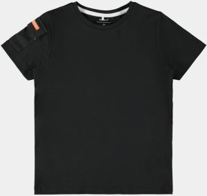 Black boy t-shirt with print on the back name it Niklaso