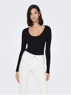 Black Womens Ribbed Light Sweater JDY Plum - Women