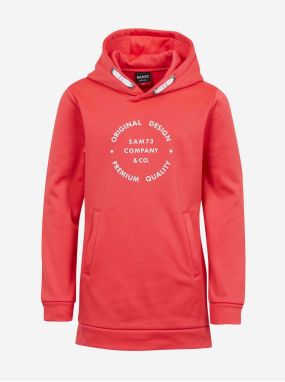 SAM73 Dark pink Girly Extended Hoodie SAM 73 Sabina - Girls