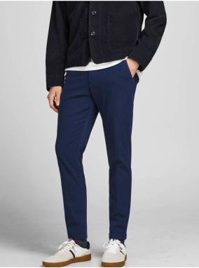 Dark Blue Slim Fit Pants Jack & Jones Stollie - Men's