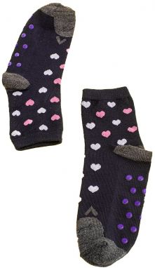 Non-slip girls' socks Shelvt navy blue owls