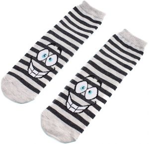 Shelvt Striped Socks Smile