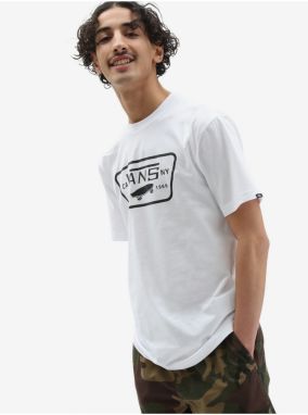 White men's T-shirt with print VANS Full Patch - Men