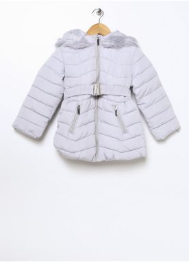 Koton Gray Girls' Coat 3wkg00003aw