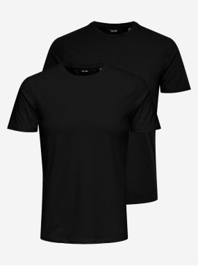 Set of two men's basic T-shirts in black ONLY & SONS - Men