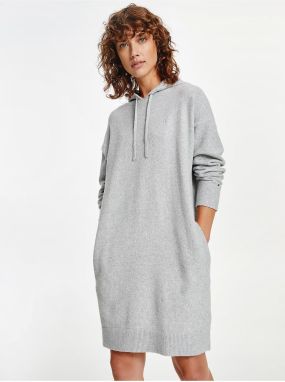 Light Grey Hooded Sweater Dress Tommy Hilfiger - Women