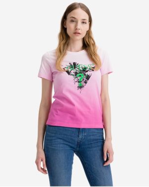 Pink Women's T-Shirt Guess Palms - Women