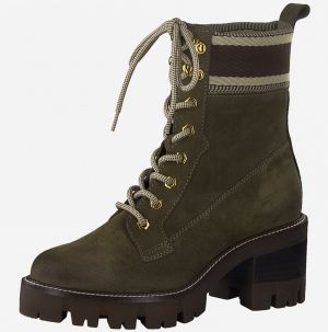 Khaki Suede Ankle Boots Tamaris - Women