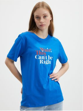Blue T-shirt with print JDY Mille - Women
