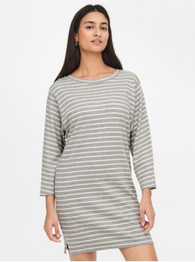 Light Grey Striped Three-Quarter Sleeve Dress JDY Maggie - Women