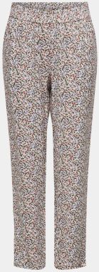 White flowered shortened trousers JDY Staar - Women