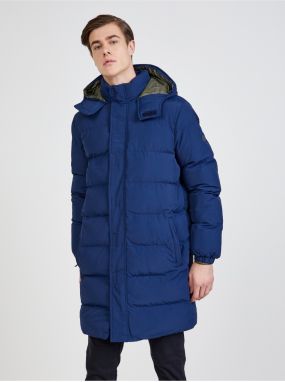 Blue Quilted Coat Blend - Men