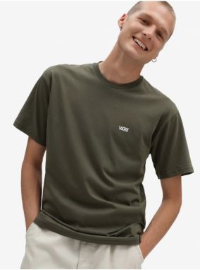 Khaki Men's T-Shirt VANS Left Chest Logo - Men's