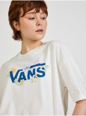 White Women's Patterned T-Shirt VANS - Women