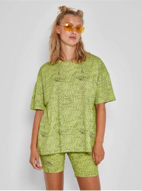 Light green patterned T-Shirt Noisy May Anna - Women