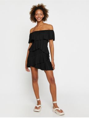 Koton Ruffle Detailed Mini Jumpsuit Off The Shoulder