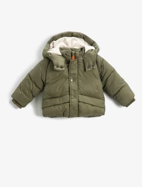 Koton Hooded Puffer Coat Plush Lined