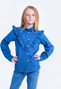 Big Star Woman's Shirt Shirt 141789 Medium Denim-300