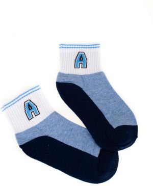 Children's socks Shelvt blue with asterisk