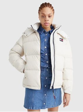 Creamy Women's Quilted Winter Jacket Tommy Jeans Alaska Puffer - Ladies