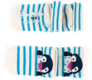 Set of 2 pairs of children's socks Shelvt blue striped penguins