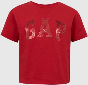 GAP Kids T-shirt organic logo sequins - Girls