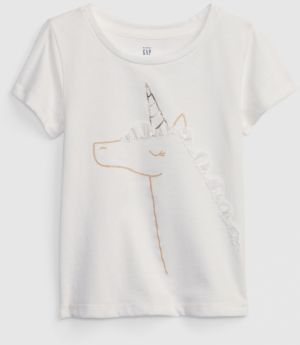 GAP Kids T-shirt with unicorn - Girls