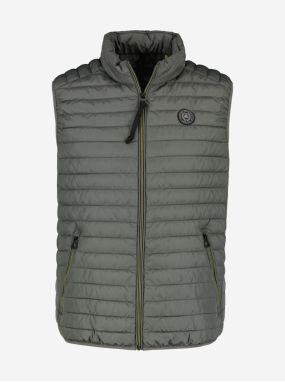 Khaki men's quilted vest LERROS - Men