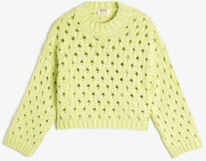 Koton Openwork Sweater Knitwear Round Neck