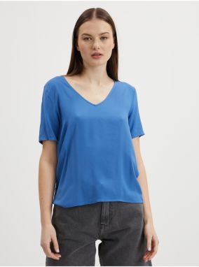 Blue Womens Basic T-Shirt VILA Paya - Women