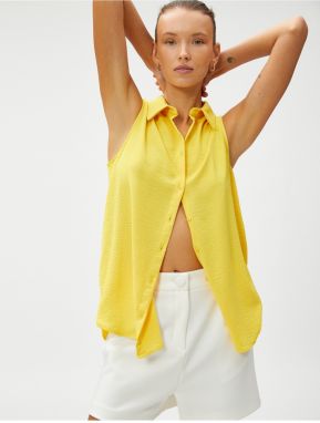 Koton Buttoned Sleeveless Shirt