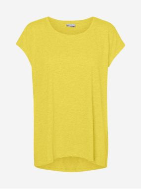 Yellow Striple Extended Basic T-Shirt Noisy May Mathilde - Women