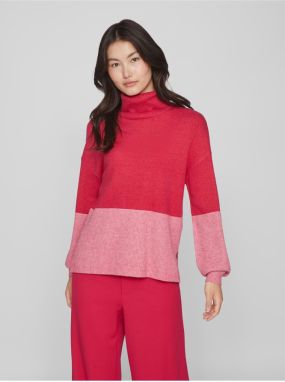 Dark pink ladies turtleneck VILA Ril - Ladies