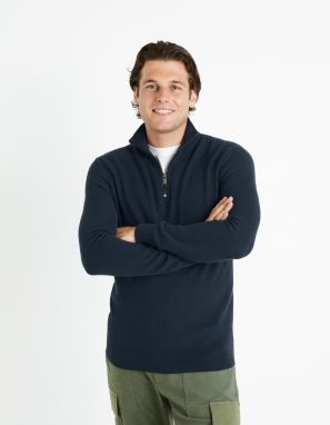 Celio Sweater Celim with zipper collar - Men