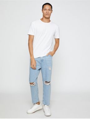 Koton Loose Fit Ripped Trousers - Steve Jean