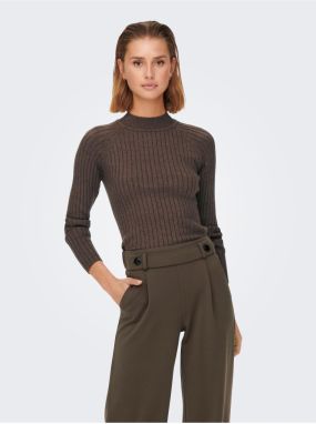 Brown women's ribbed sweater JDY Magda - Ladies